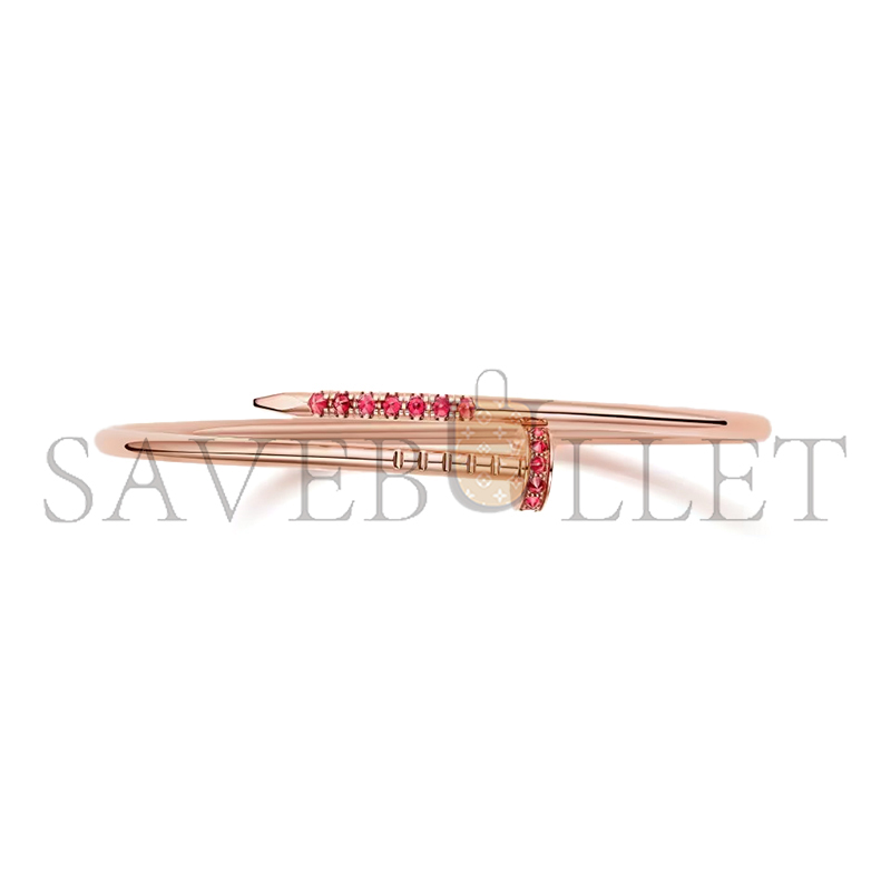 Ca*t1er juste un clou bracelet, small model, reverse-set rubies b6092517